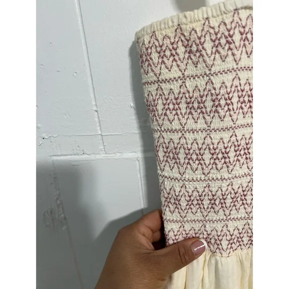 Women's Madewell Dress Size S Cream Pink - Picture 3 of 9